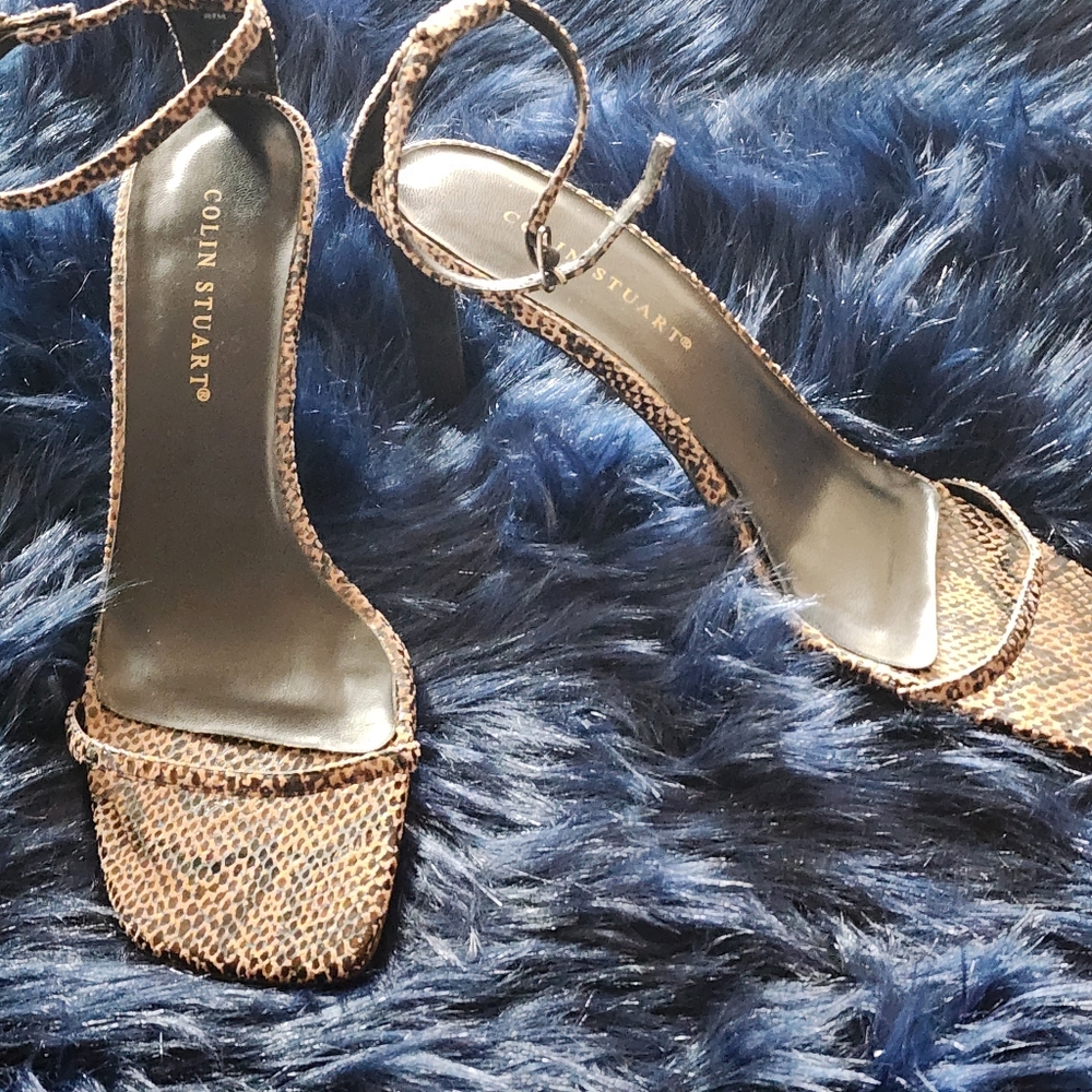 Colin Stuart Snakeskin Pattern Heels, Sz 8.5 VINTAGE, Never Worn